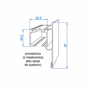 Maskownica H2M/180 do systemu HERKULES 2 / dł. 180 cm