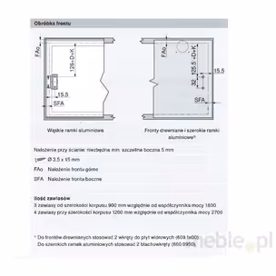 Siłownik Tip-On AVENTOS HK-XS / mocny LF 800-1600