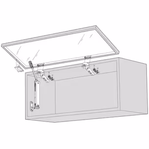 Mocowanie frontu AVENTOS HK-XS / fronty aluminiowe wąskie