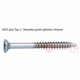 Wkręt jak konfirmat Wurth ASSY z wiertłem i frezem / 4x35 mm