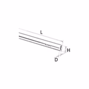 Drążek owalny zamknięty Aluprofil z nakładką - aluminium/biały / dł. 295 cm