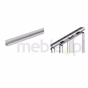 Listwa wykończeniowa TOPLINE M do drzwi o przekroju U Hettich / dł. 250 cm