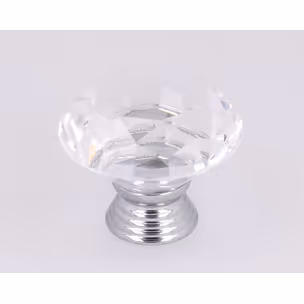 Gałka szklana GL02 - chrom połysk / fi 40 mm