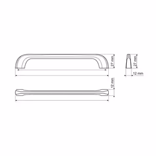 Uchwyt UU05 - czarny mat / rozstaw 320mm