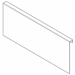 Adapter do montażu drewnianej ścianki tylnej AMBIA-LINE do Legrabox i Merivobox - biały / wys. C, E / szer. 21.8 cm
