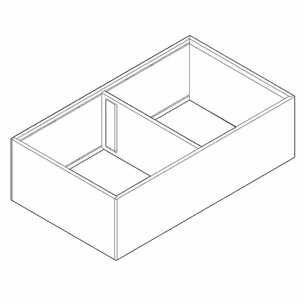 Ramki do szuflady z wysokim frontem AMBIA-LINE do Legrabox i Merivobox - antracyt / 21.8x40 cm