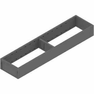 Ramki do szuflady AMBIA-LINE do Legrabox i Merivobox - antracyt / 10x45 cm