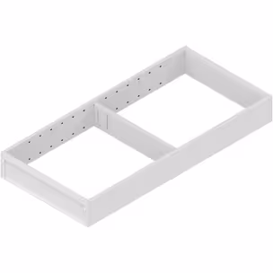 AMBIA-LINE  ramki do szuflady standardowej, do LEGRABOX/MERIVOBOX, stal, dł.=450 mm, szerokość=200 mm+jedwabiście biały mat*P/U: 1