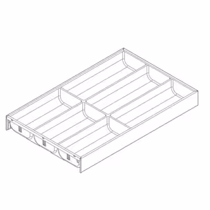 Wkład na sztućce AMBIA-LINE do Legrabox i Merivobox - antracyt / 30x50 cm