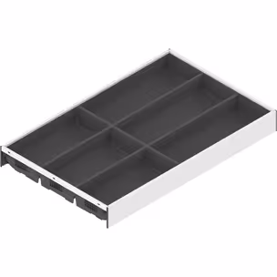Wkład na sztućce AMBIA-LINE do Legrabox i Merivobox - biały/antracyt / 30x50 cm
