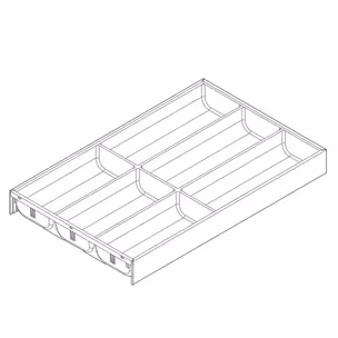 Wkład na sztućce AMBIA-LINE do Legrabox i Merivobox - biały/antracyt / 30x50 cm