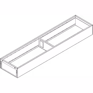 Ramki do szuflady AMBIA-LINE do Legrabox i Merivobox - antracyt / 10x50 cm