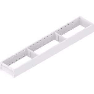 AMBIA-LINE  ramki do szuflady standardowej, do LEGRABOX/MERIVOBOX, stal, dł.=600 mm, szerokość=100 mm+jedwabiście biały mat*P/U: 1