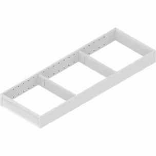 AMBIA-LINE  ramki do szuflady standardowej, do LEGRABOX/MERIVOBOX, stal, dł.=600 mm, szerokość=200 mm+jedwabiście biały mat*P/U: 1