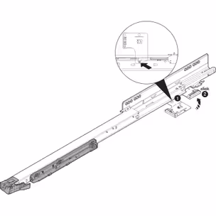 Jednostka + zabierak TIP-ON BLUMOTION T60L / dł. 45-75 cm / 35-60 kg / czarny