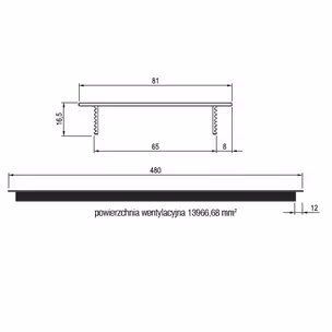 Kratka wentylacyjna (FE) 80 N aluminium INOX