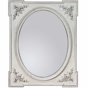 Lustro 2834 65x80 - przecierany biały