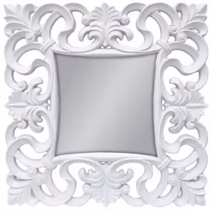 Lustro PU021K 100x100 - biały
