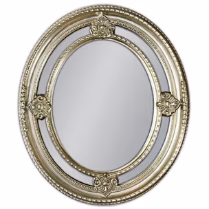 Lustro owalne PU027 62x72 - srebrny