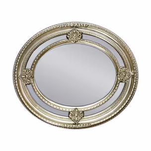 Lustro owalne PU027 62x72 - srebrny