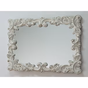 Lustro PU321 71x100 - przecierany biały