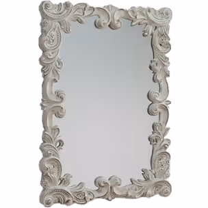 Lustro PU321 71x100 - przecierany biały