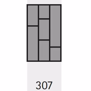 Wkład na sztućce ORGATRAY 590 - srebrny / 307x462 mm