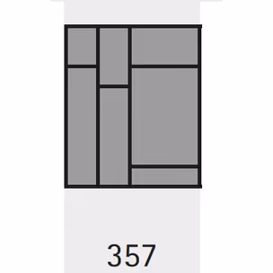 Wkład na sztućce ORGATRAY 590 - antracyt / 357x462 mm
