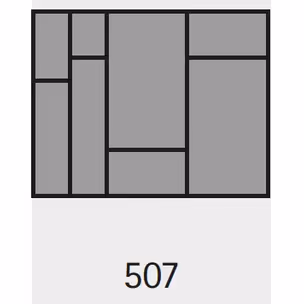 Wkład na sztućce ORGATRAY 590 - antracyt / 507x462 mm