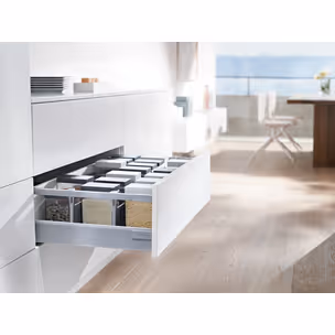 Szuflada TANDEMBOX ANTARO z hamulcem / wys. D=M+reling / dł. 55 cm / 65 kg / szary