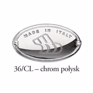 Gałka 24136 - nikiel połysk, biała ceramika / fi 30 mm