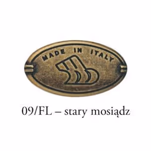 Uchwyt 15141 - stary mosiądz, biała ceramika / rozstaw 96 mm