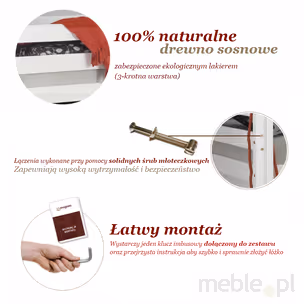 Łóżko dziecięce CAMMELLO BIAŁE ze stelażem