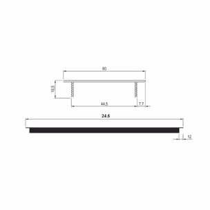 Kratka wentylacyjna 60 L-245mm aluminium lakier biały