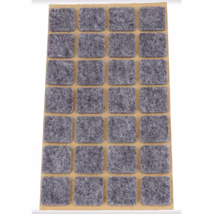 PODKŁADKI MEBLOWE KWADRAT 20x20 mm Filc Szary