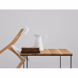 Stół kawowy WALT SOLID WOOD 100x100 - naturalny/czarny