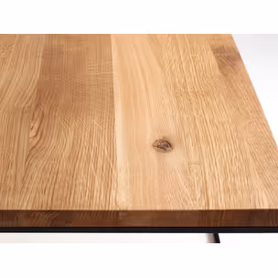 Stolik TENSIO SOLID WOOD 80 - dąb/czarny