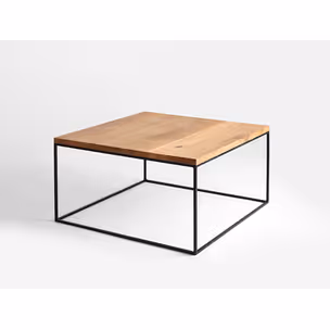 Stolik TENSIO SOLID WOOD 80 - dąb/czarny