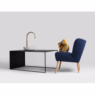 Stolik 2 WALL METAL 100x60 - czarny