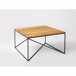 Stół kawowy MEMO SOLID WOOD 80 - naturalny/czarny