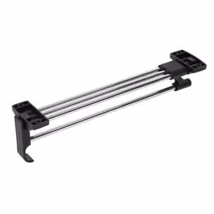 Wieszak wysuwny z uchwytem E50 45 cm - chrom połysk/czarny mat