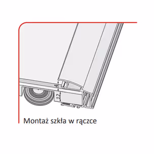 Rączka WESTA BIS 16-18/P do drzwi przesuwnych - biały połysk / dł. 270 cm