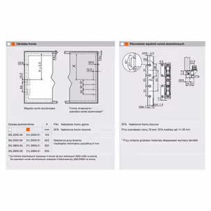 Aventos HL- 20L7051 Ogranicznik Kąta Otwarcia 124°
