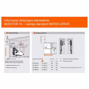 Aventos HL- 20L7051 Ogranicznik Kąta Otwarcia 124°