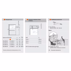Aventos HL- 20L7051 Ogranicznik Kąta Otwarcia 124°