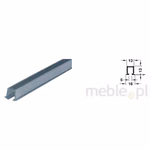 Szyna Jezdna Górna System FINGER FIX INFRONT Czarna 200CM
