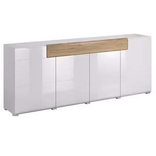 Komoda TOLEDO WM 25 - biały połysk/san remo