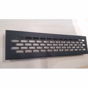 Kratka wentylacyjna 80 N aluminium C-35 czarny anodowany mat