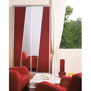 Zestaw do 2 drzwi przesuwnych ERIS 18 - srebrny / wys. 270 cm / szer. 235 cm