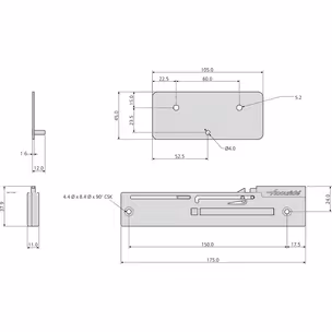 Mechanizm cichego domyku DP0115-ECRC do prowadnic